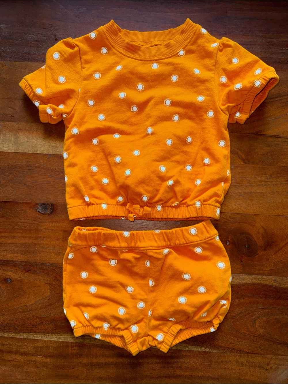 Carter's Orange Dot Short Set